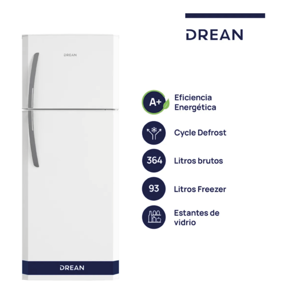 HELADERA DREAN MOD 370 BLANCA-12
