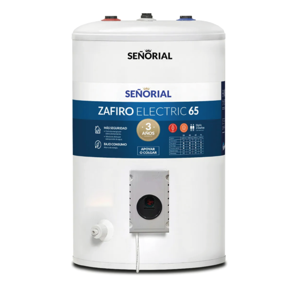 TERMOTANQUE SEÑORIAL 65 LTS LINEA ZAFIRO ELECTRICO-08